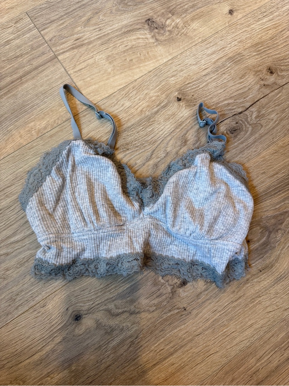 Aerie Grey Lace Bralette (M)